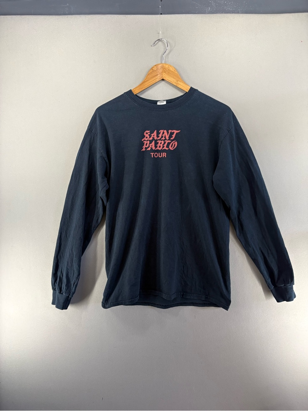 Kanye West Saint Pablo Tour Longsleeve Shirt Black Size Medium